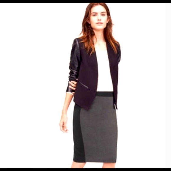 Ann Taylor LOFT Black/Gray Pencil Skirt, Size 8 - Picture 2 of 14